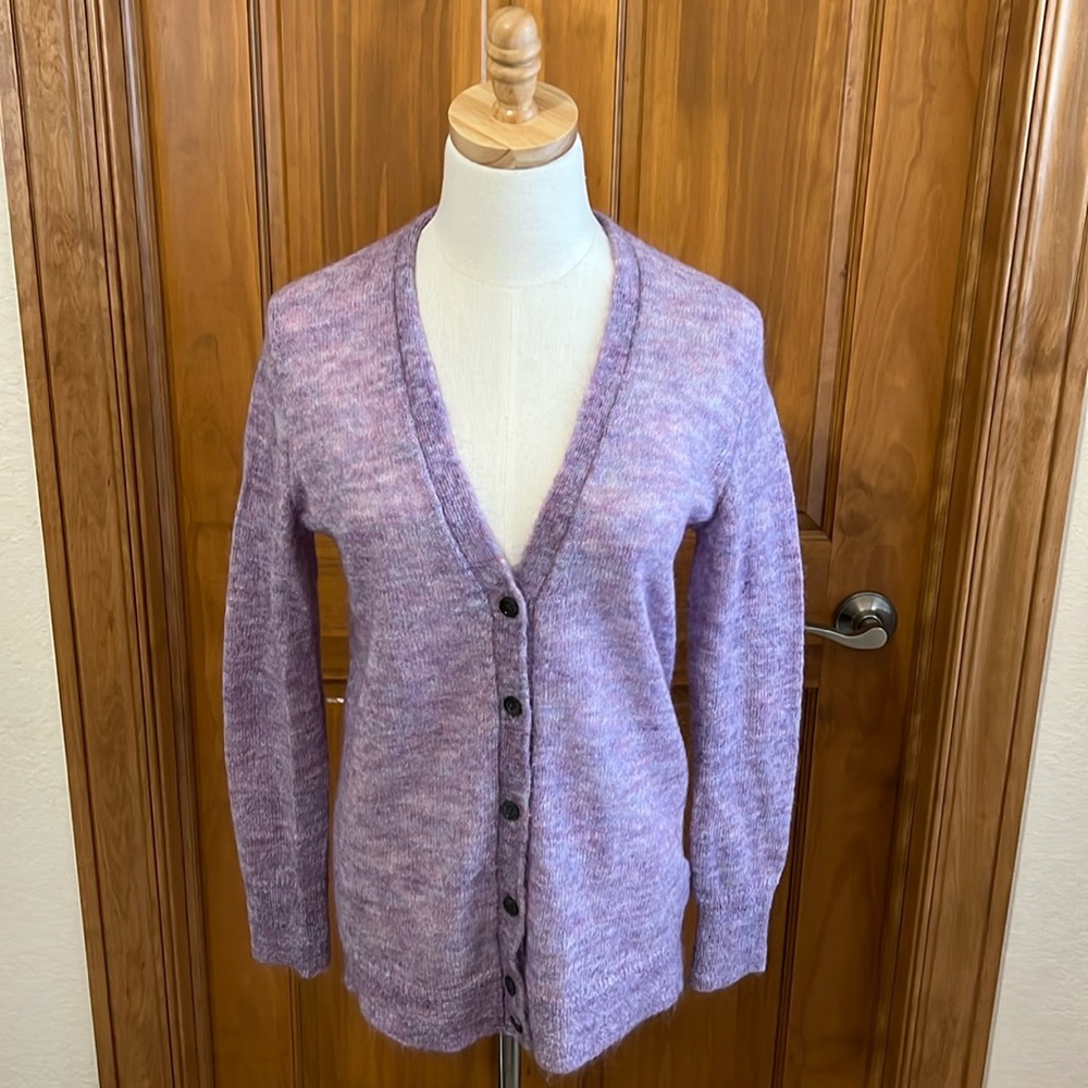 J. Crew Purple Cardigan Sweater